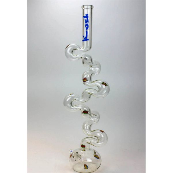 36" Kush Glass 7mm Giant Zig Zag Zong Bong