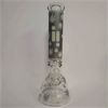 Image 1 : 14" Infyniti Brand Beaker Tube - Grey w/ Glow in the Dark Leaf Design