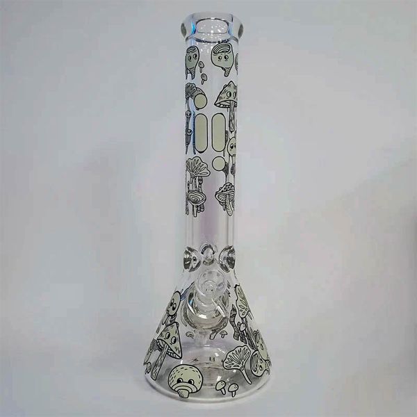 14  Infyniti Brand Beaker Tube - Glow in the Dark Mushroom Design