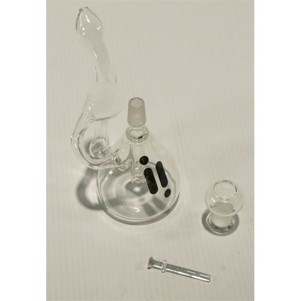 7" Infyniti Glass Brand Recycler Rig with Oil Dome & Dab Nail