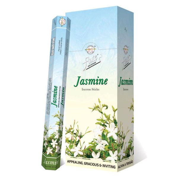 Flute Incense - Jasmine - 120 Sticks (9") (6 Packs of 20)