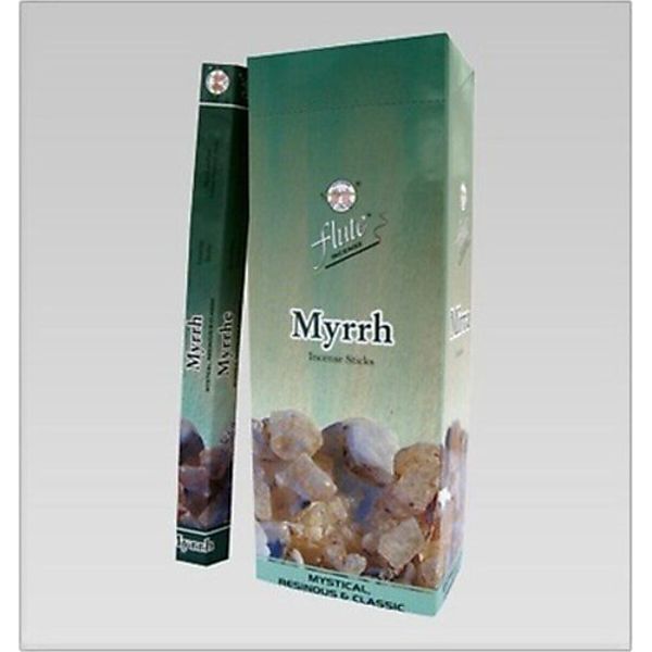 Flute Incense - Myrrh - 120 Sticks (9") (6 Packs of 20)