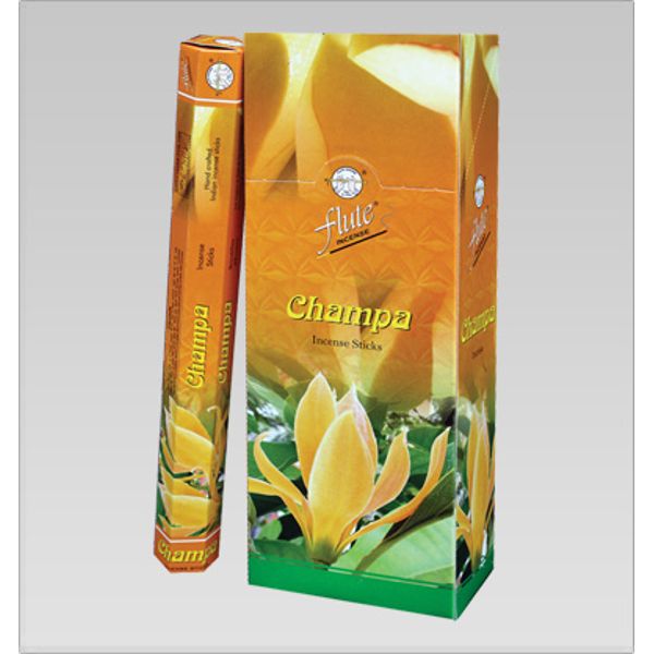 Flute Incense - Champa - 120 Sticks (9") (6 Packs of 20)