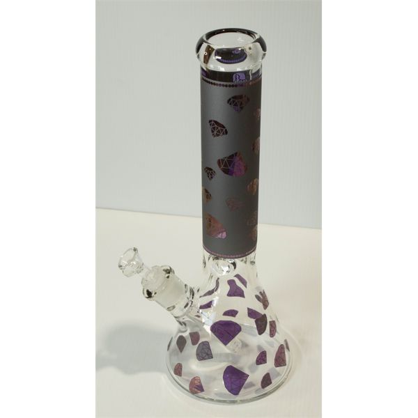 14" Dark grey Diamond Beaker Tube