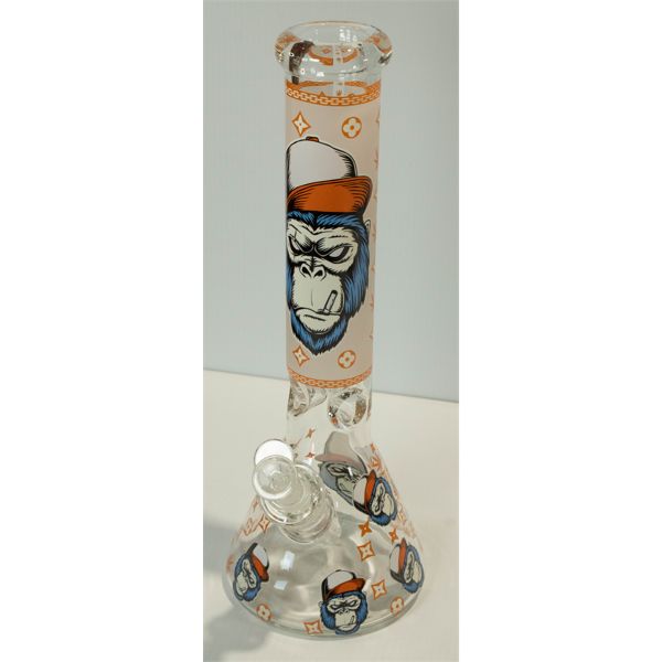 14" Orange Ape in Cap Design Beaker Tube