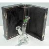 Image 1 : 6.5" Curved Tube Round Base Mini Leaf Bong with Bowl & Case