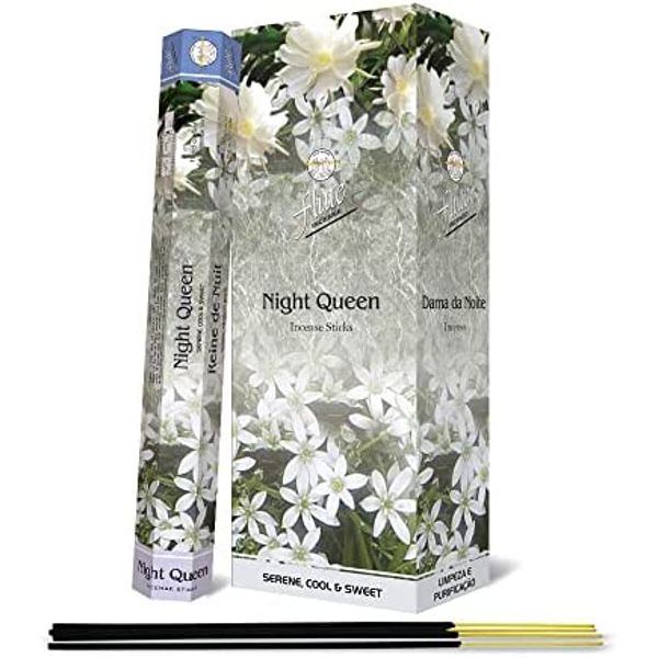 Flute Incense - Night Queen - 120 Sticks (9") (6 Packs of 20)