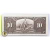 Image 2 : 1937 $10.00 NOTE H/T0213075 C/T CUNC QUALITY, RARER TO LOCATE IN THIS CONDITION