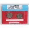 Image 1 : LOT OF 2 CANADIAN NICKEL DOLLARS 1969, 1970