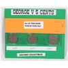 Image 1 : GEORGE V 5 CENTS 1927, 1928, 1929