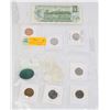 Image 2 : LOT OF ASSORTED CANADIAN COINS, STAMPS & 1 DOLLAR