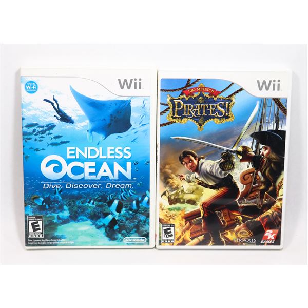 ENDLESS OCEAN & SID MIERS PIRATES Wii GAMES