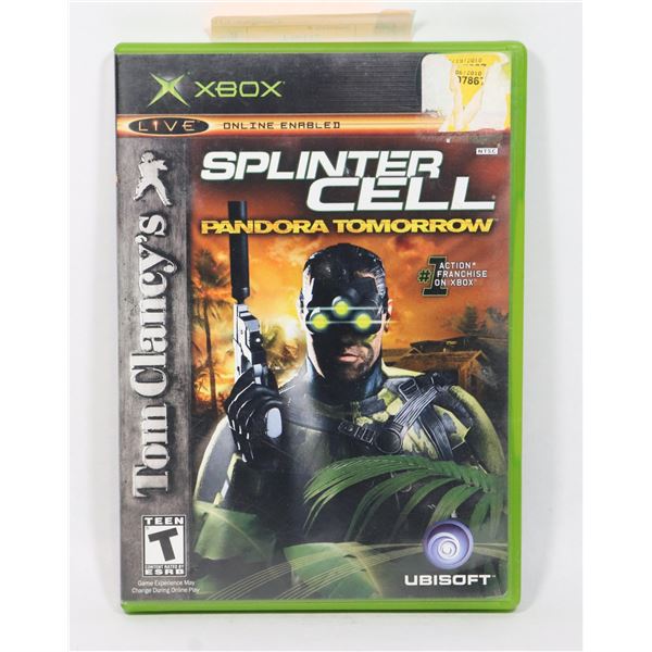 XBOX GAME TOM CLANEY'S SPLINTER PANDORA TOMORROW