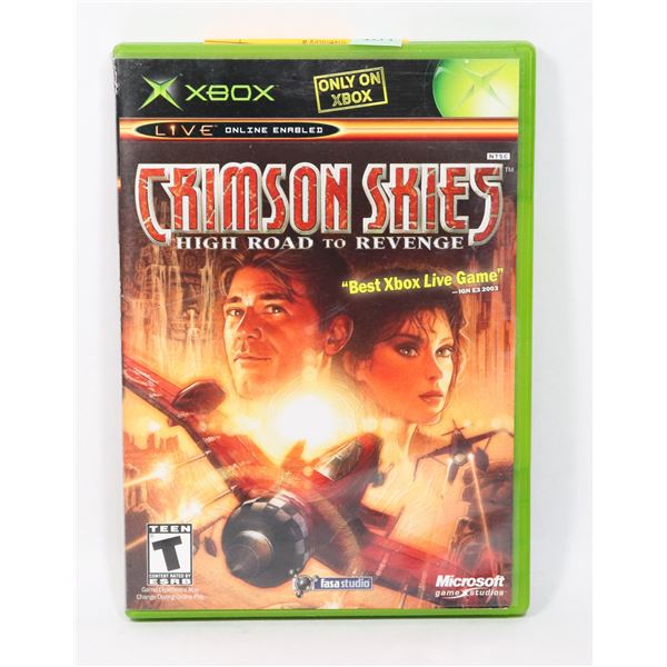 XBOX GAME CRIMSON SKIES HIGH ROAD TO REVENGE