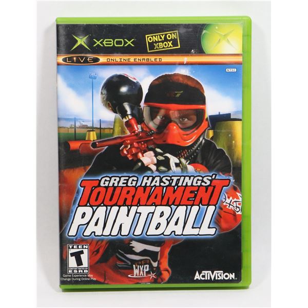 GREG HASTINGS TOURNAMENT PAINTBALL XBOX GAME