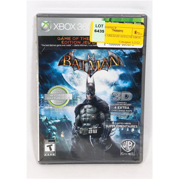 BATMAN ARKHAM ASYLUM XBOX 360