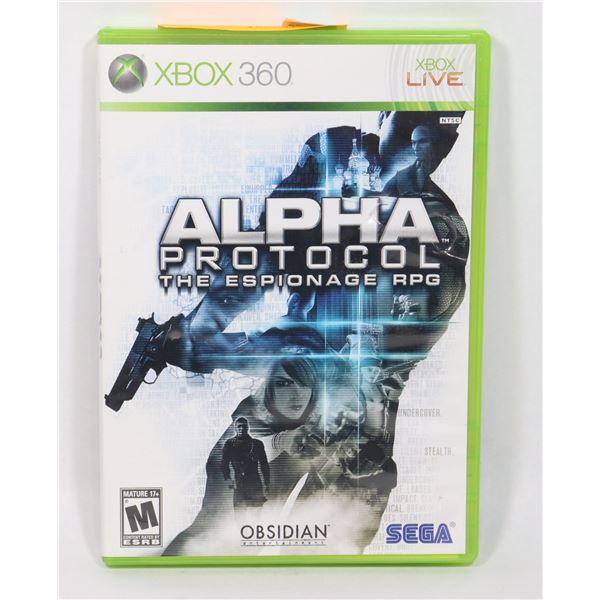 XBOX GAME 30 APLHA PROTOCOL