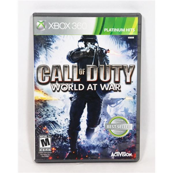 CALL OF DUTY WORLD AT WAR FOR XBOX 360