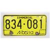 Image 1 : ALBERTA COMMERCIAL LICENSE PLATE