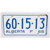 Image 1 : ALBERTA 1966 LICENSE PLATE