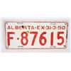 Image 1 : ALBERTA 1950 LICENSE PLATE