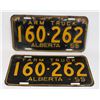 Image 1 : ALBERTA 1955 FARM TRUCK LICENSE PLATE SET