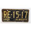Image 1 : ALBERTA 1969 LICENSE PLATE