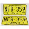 Image 1 : ALBERTA LICENSE PLATE SET
