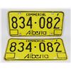 Image 1 : ALBERTA COMMERCIAL LICENSE PLATE SET