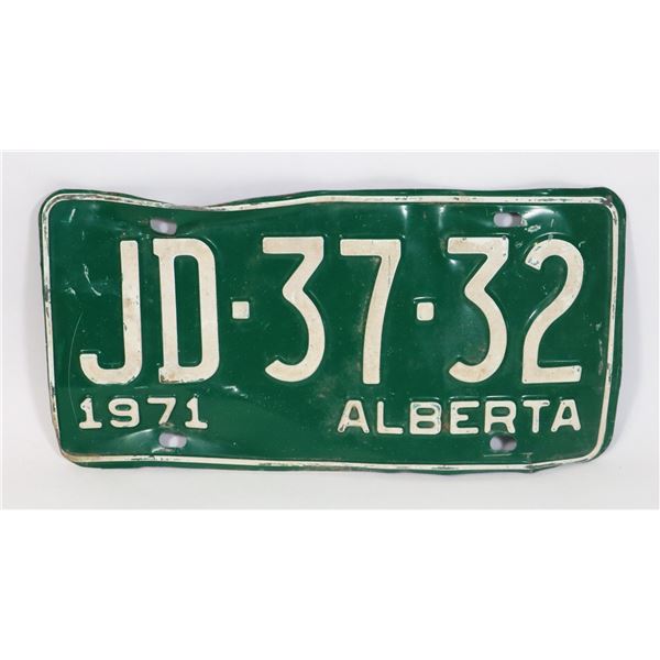 ALBERTA 1971 LICENSE PLATE