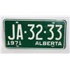 Image 1 : ALBERTA 1971 LICENSE PLATE