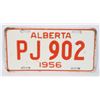 Image 1 : ALBERTA 1956 LICENSE PLATE