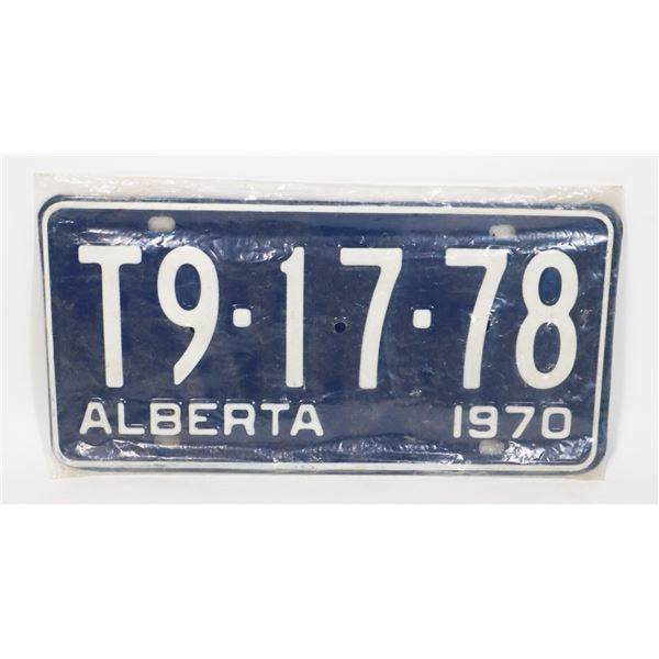 ALBERTA 1970 TRAILER LICENSE PLATE WITH ORIGINAL