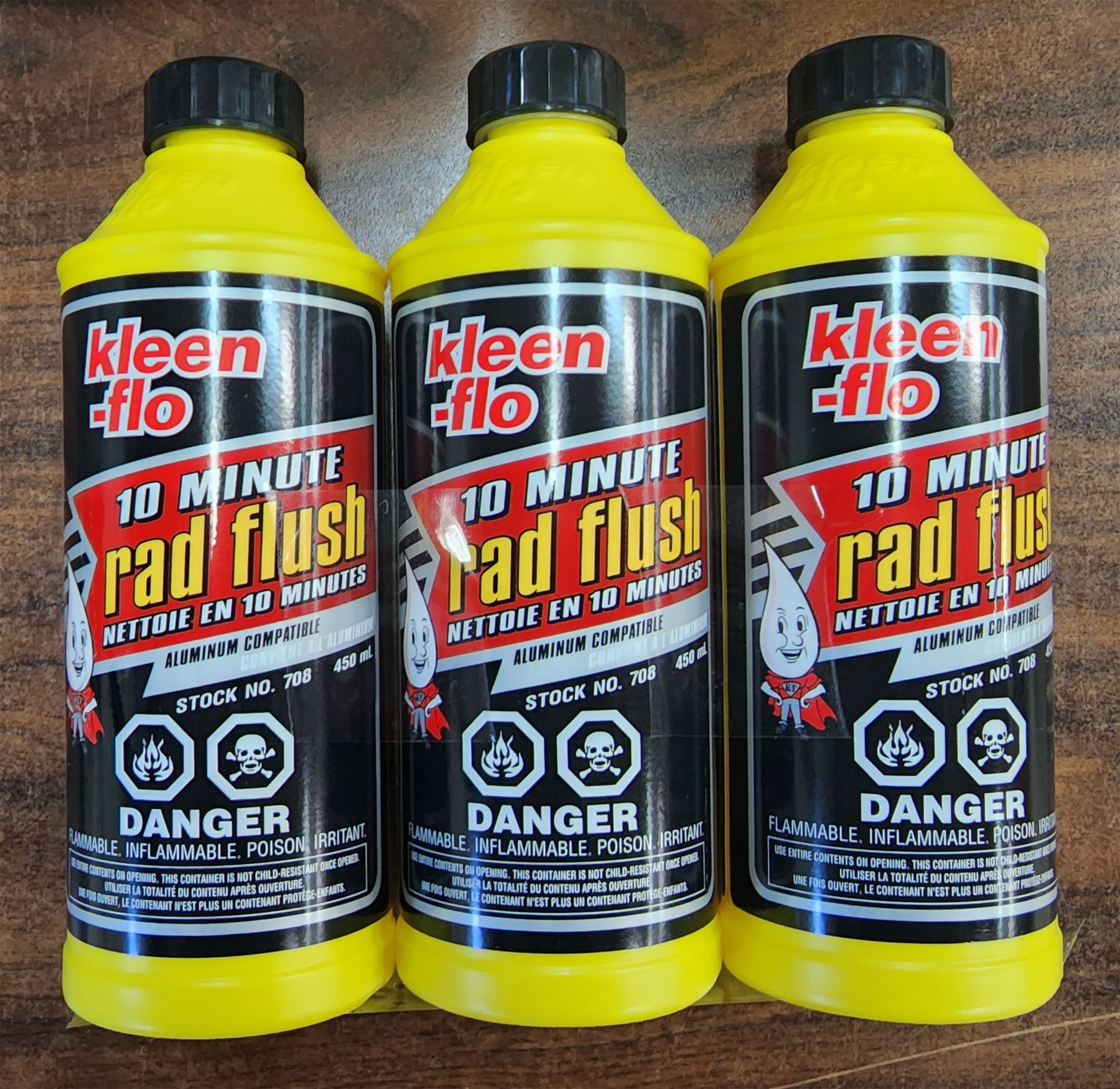3 KLEENFLO 10 MIN. RAD FLUSH 450ML EA.