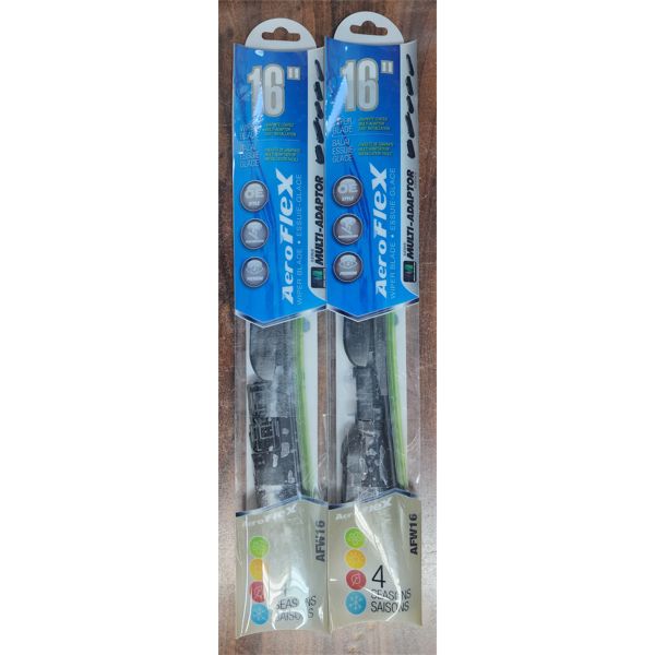 2 AEROFLEX 16" WIPER BLADES AFW16