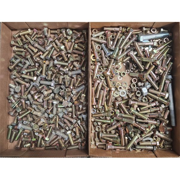 2 FLATS ASST. BOLTS  / WASHERS / NUTS
