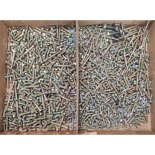 2 FLATS ASST. BOLTS  / WASHERS / NUTS