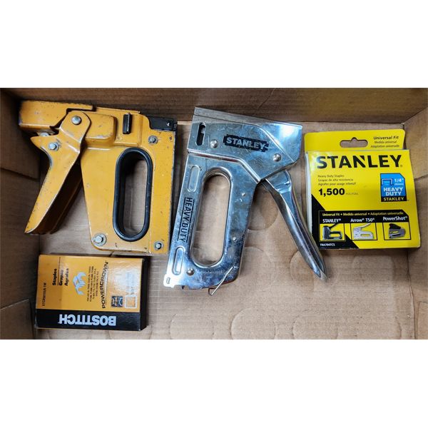 2 ASST STAPLE GUNS W/ STAPLES