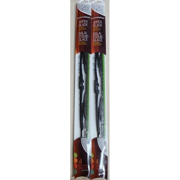 2 EUROVISION 26" WIPER BLADES EW1026