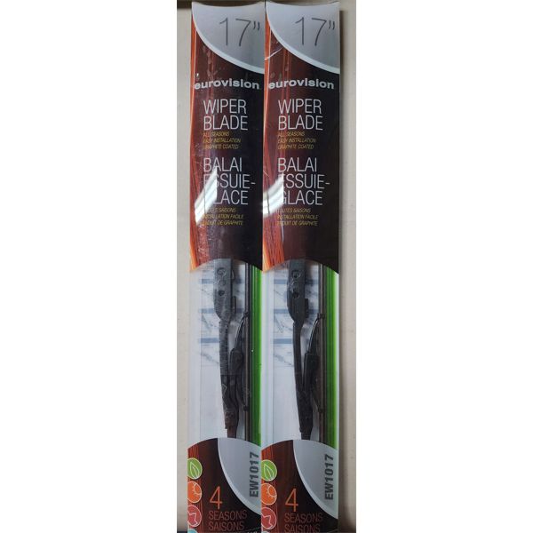 2 EUROVISION 17" WIPER BLADES EW1017