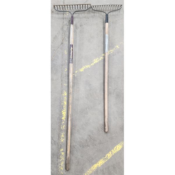 2 LAWN RAKES