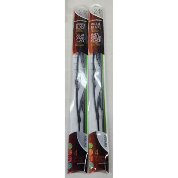 2 EUROVISION 24" WIPER BLADES EW1024