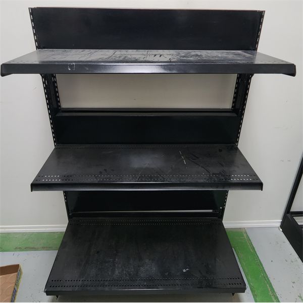 3 SHELF METAL STORE DISPLAY RACK - BLACK
