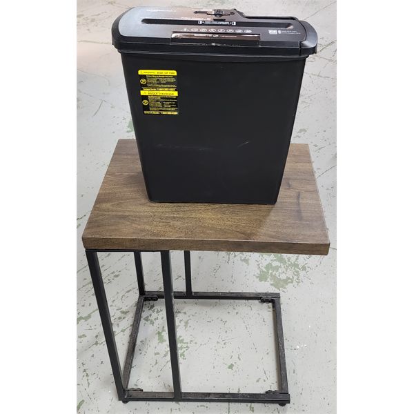 AMAZON BASICS PAPER SHREDDER & END TABLE