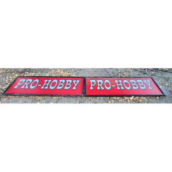 2 PRO HOBBY STORE FRONT SIGNS