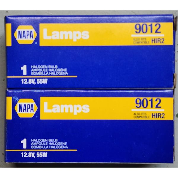 2 NAPA HALOGEN BULBS No.9012