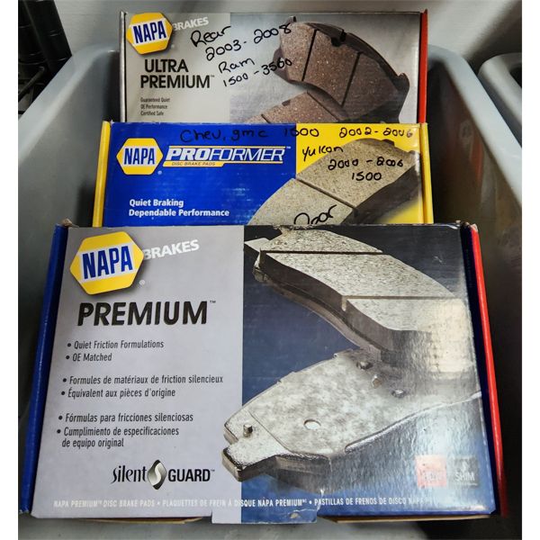 3 NAPA DISC BRAKE PADS