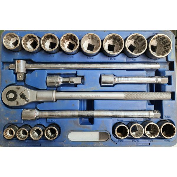 21pc WESTWARD 3/4" DRIVE RATCHET SOCKET SET