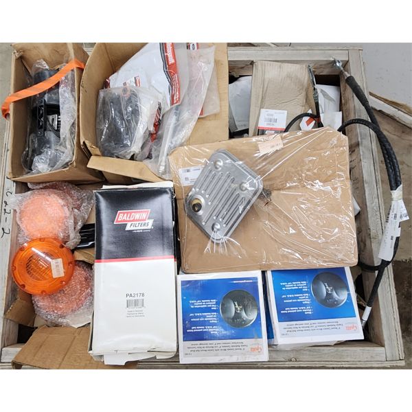 PALLET OF ASSORT. FILTERS, BELTS & PARTS