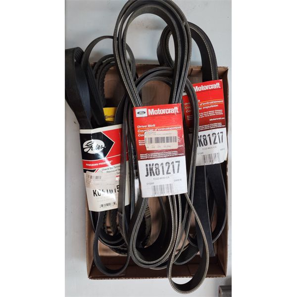 FLAT OF NEW ASSORT. DRIVE BELTS